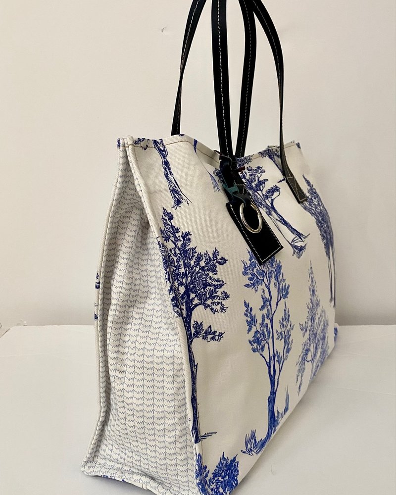 TOTE BAG SMALL: TREES:  BLUE