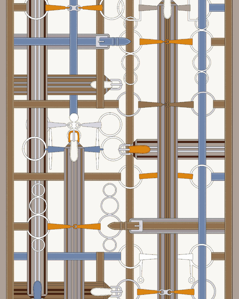 THROW  SIENA PRINT :  76 "X 52 ":  SIENA : BEIGE-ORANGE