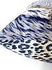 SILK PRINTED PILLOW: 21"X21": FEATHER :BLUE