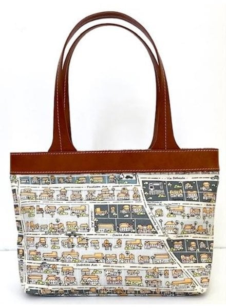 Rani Arabella Siena Belt-Print Canvas Shopper Tote Bag