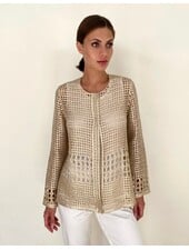 COTTON LACE  SHORT JACKET: GOLD METALLIC