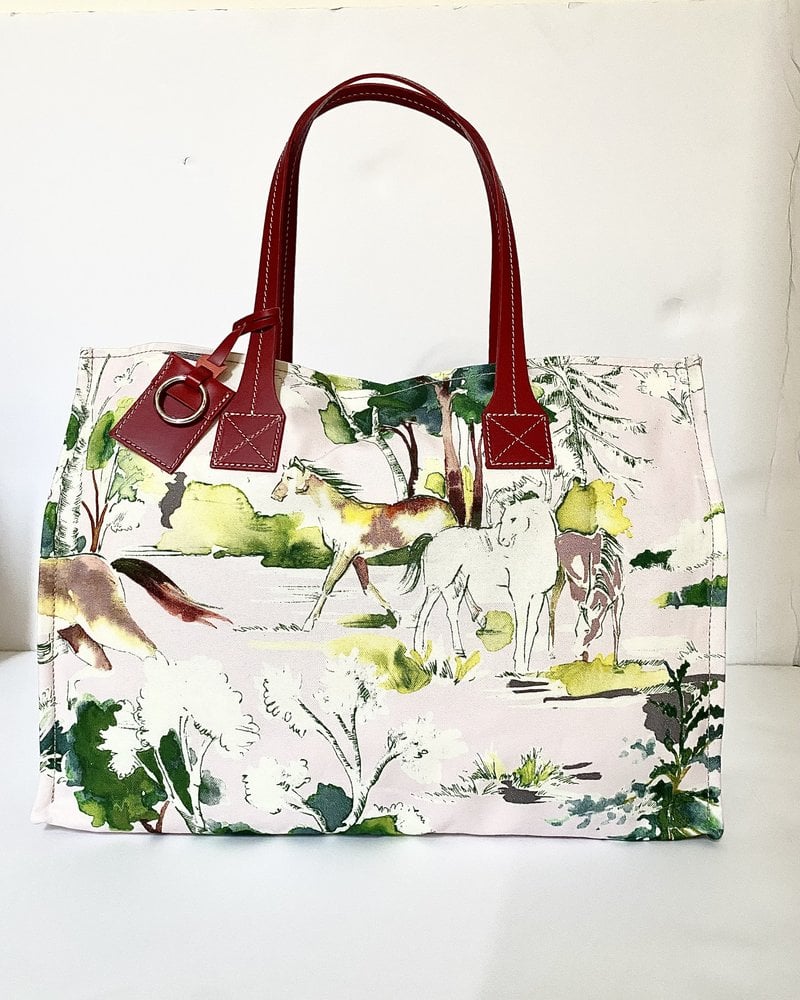 PRINTED SMALL BAG: PONIES : PINK