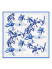 CASHMERE PRINTED SHAWL: TIGER LILY: BLUE