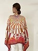 CASHMERE PRINTED PONCHO: FIRENZE: RED