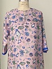 SILK TUNIC WITH KNOT BUTTONS: FISH PINK