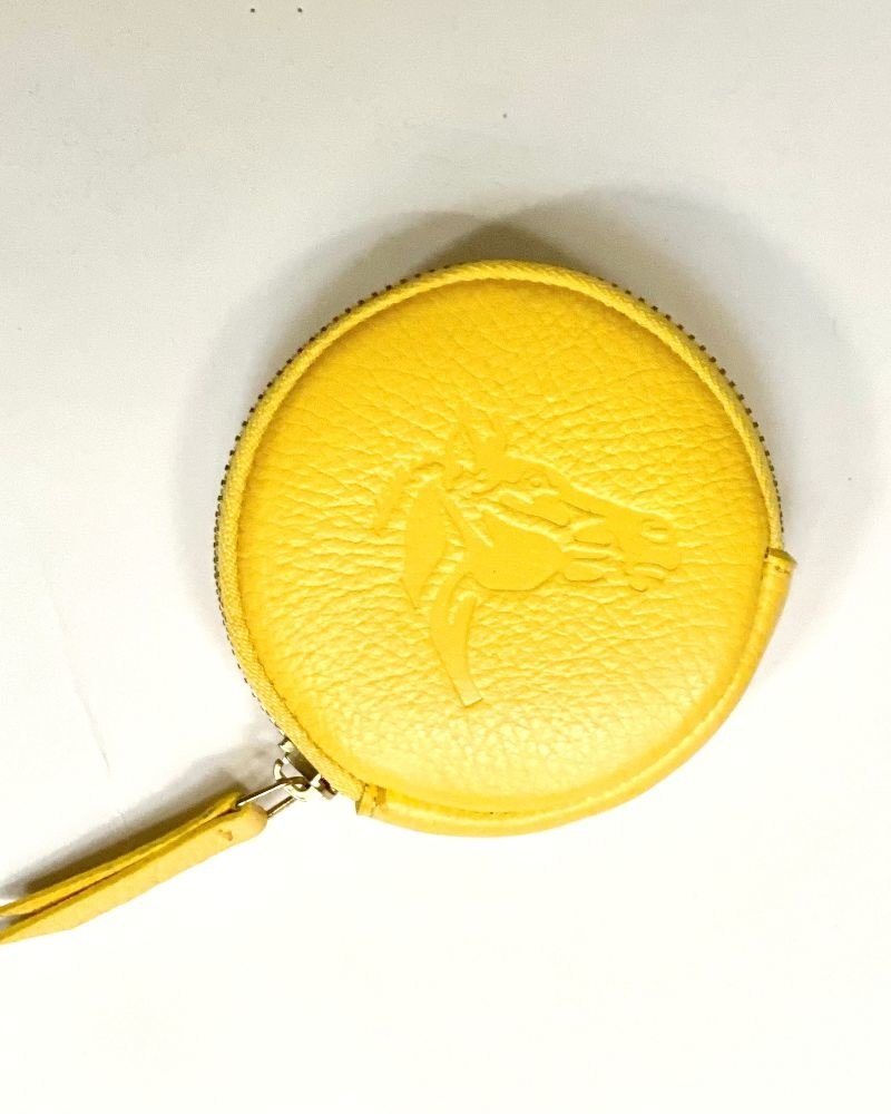 MADE IN ITALY LEATHER TELEPHONE SET: SUNFLOWER YELLOW