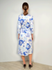 COTTON DRESS: CORAL BLUE