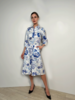 COTTON DRESS: CORAL BLUE