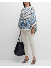 PRINTED SILK BRACELET PONCHO