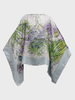 JACQUARD PRINTED PONCHO: KENYA: GRAY