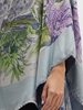 JACQUARD PRINTED PONCHO: KENYA: GRAY