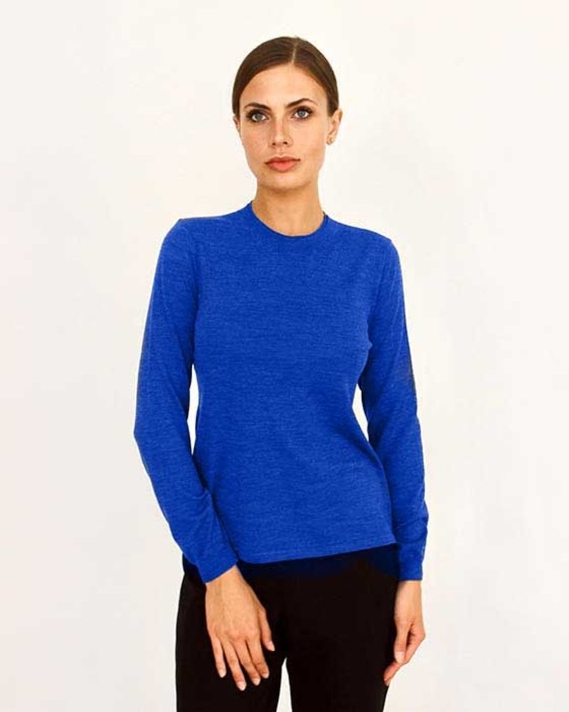 SUPERFINE LIGHT WEIGHT CREW SWEATER: INK