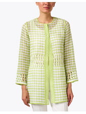 COTTON LACE JACKET: LIME WHITE