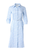 COTTON DRESS: MINI SADDLES-BLUE