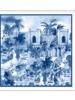 PRINTED SILK FRAME: ROMA: BLUE