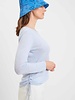 GIULIA 100% CASHMERE KNITTED CREW NECK:  LIGHT BLUE