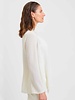 PAOLA FEATHER WEIGHT 100% CASHMERE CARDIGAN: IVORY