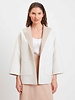 CASHMERE DOUBLE FACE REVERSIBLE JACKET: IVORY-TAUPE