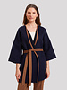 CASHMERE DOUBLE FACE REVERSIBLE JACKET: NAVY-BLACK