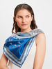 SILK PRINTED SCARF: MAP OF ITALY: MARIN