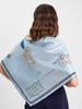 SILK PRINTED SCARF: MAP OF ITALY: MARIN