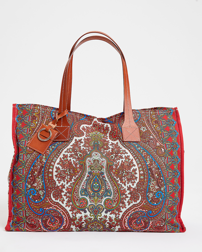 Eco Friendly Bag, Paisley Cotton Tote, Brown Grocery Bag 12.5 X 11.75 - Etsy