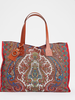 TOTE BAG SMALL: PAISLEY: RED