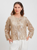 HAND MADE INTERICATE LACE JACKET:  GOLD