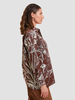 100% COTTON PRINTED SHIRT: JUNGLE: BROWN-IVORY