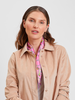 SILK PRINTED MINI LOSANGE: STIRRUPS: FLAMINGO