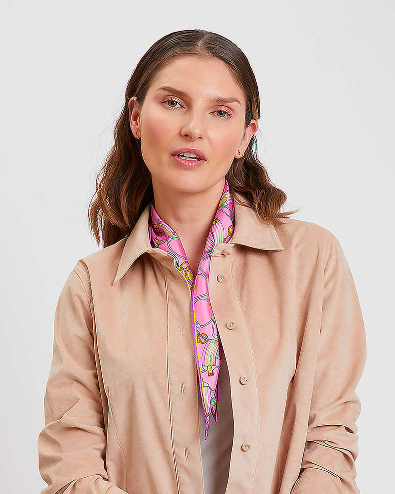 PRINTED SILK SCARF SHIRT - RANI ARABELLA