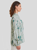 100% SILK PRINTED POP OVER WITH POET SLEEVE SILK PRINTED SHIRT: CHAINS: LIGHT GREEN