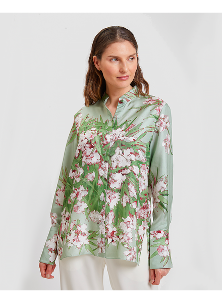 SILK PRINTED SHIRT: LIGURIA: GREEN