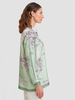 100% SILK PRINTED SHIRT: ITALY: CELADON