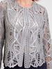 HAND MADE INTERICATE LACE JACKET:  SILVER