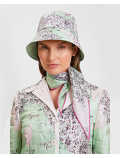 PRINTED SILK BUCKET HAT: ITALY: CELADON