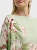 CASHMERE PRINTED PONCHO: LIGURIA: GREEN