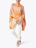 CASHMERE PRINTED PONCHO: VENEZIA: ORANGE