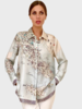 COLLARED SILK PRINTED SHIRT: ITALY PINK BLUE