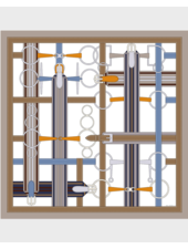 CASHMERE PRINTED SCARF: SIENA : ORANGE-BEIGE