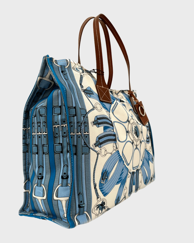 PRINTED SMALL BAG: STIRRUPS: BLUE