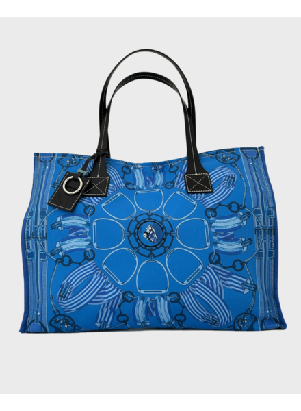 TOTE BAG SMALL: STIRRUPS : OCEAN BLUE