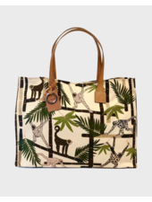 TOTE BAG SMALL: MONKEY: IVORY