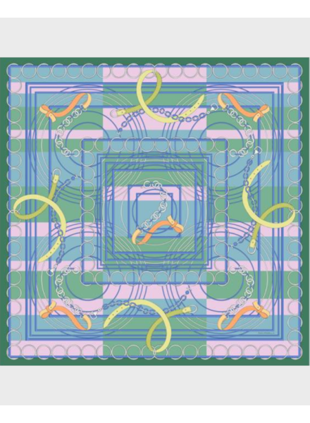 CASHMERE PRINTED SCARF: VENEZIA: GREEN