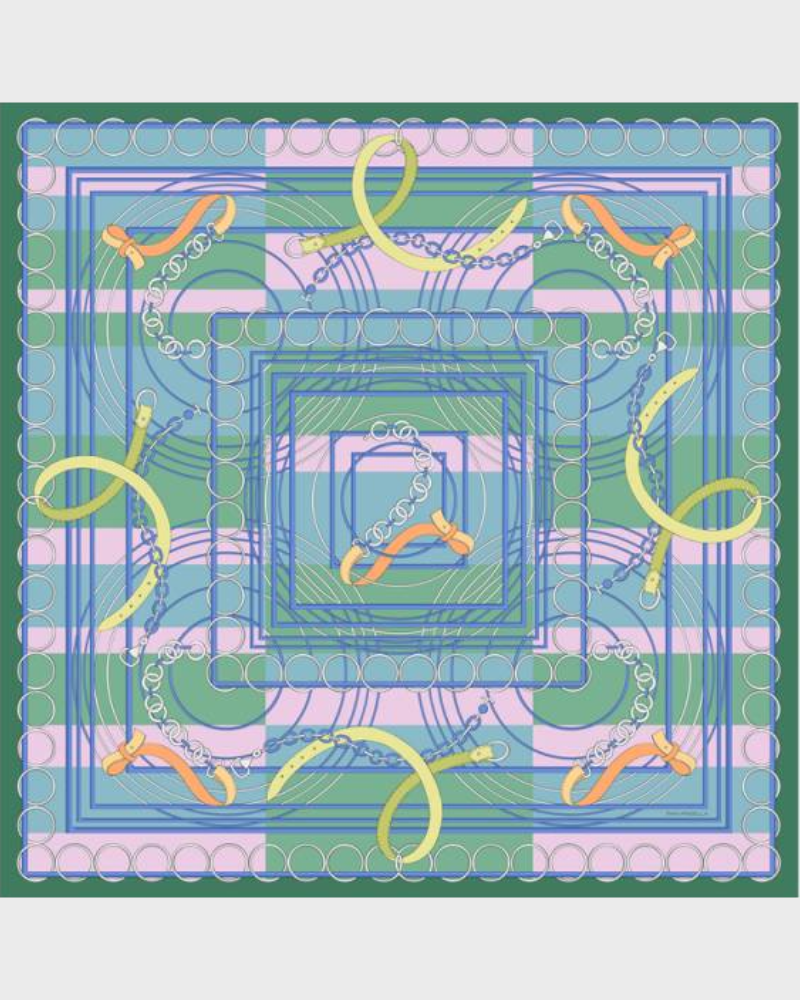 CASHMERE PRINTED SCARF: VENEZIA: GREEN