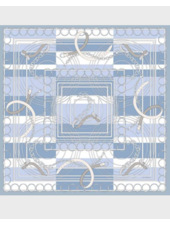 CASHMERE PRINTED SCARF: VENEZIA: BLUE