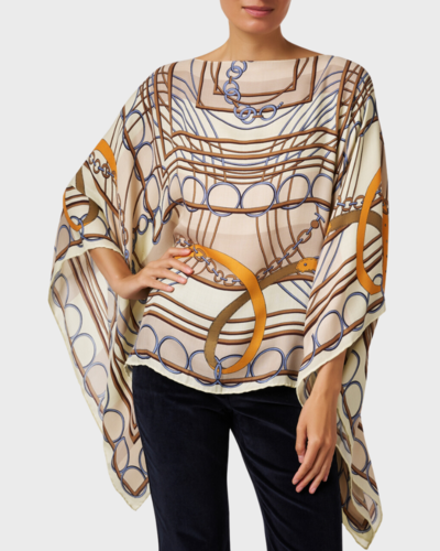 ralph lauren silk poncho