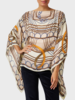 CASHMERE PRINTED PONCHO: VENEZIA: BEIGE