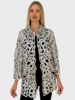 HAND MADE INTERICATE LONG LACE JACKET:  SILVER