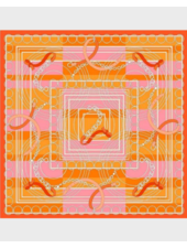 PRINTED CASHMERE SCARF: VENEZIA: ORANGE